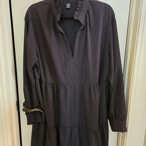 Elegant Black Ruffled Dress